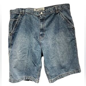 Full Blue Vintage Y2K carpenter baggy denim jean shorts